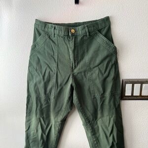 Olive Big Bud Press Pencil Pants